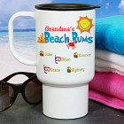 Personalized Beach Bums Travel Mug T28800